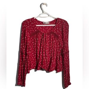 Long sleeve floral vintage Hollister top size XS